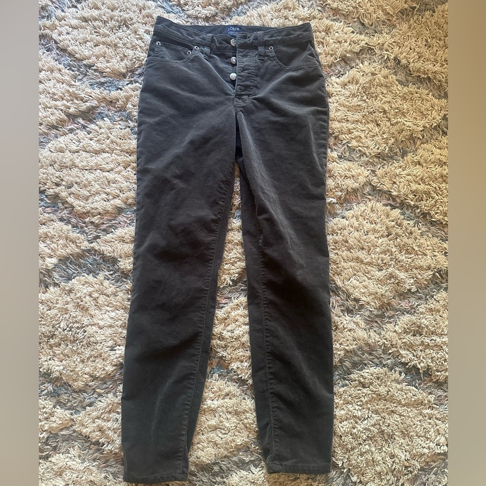J. Crew Dark Gray High-Rise Skinny Button-Fly Jeans